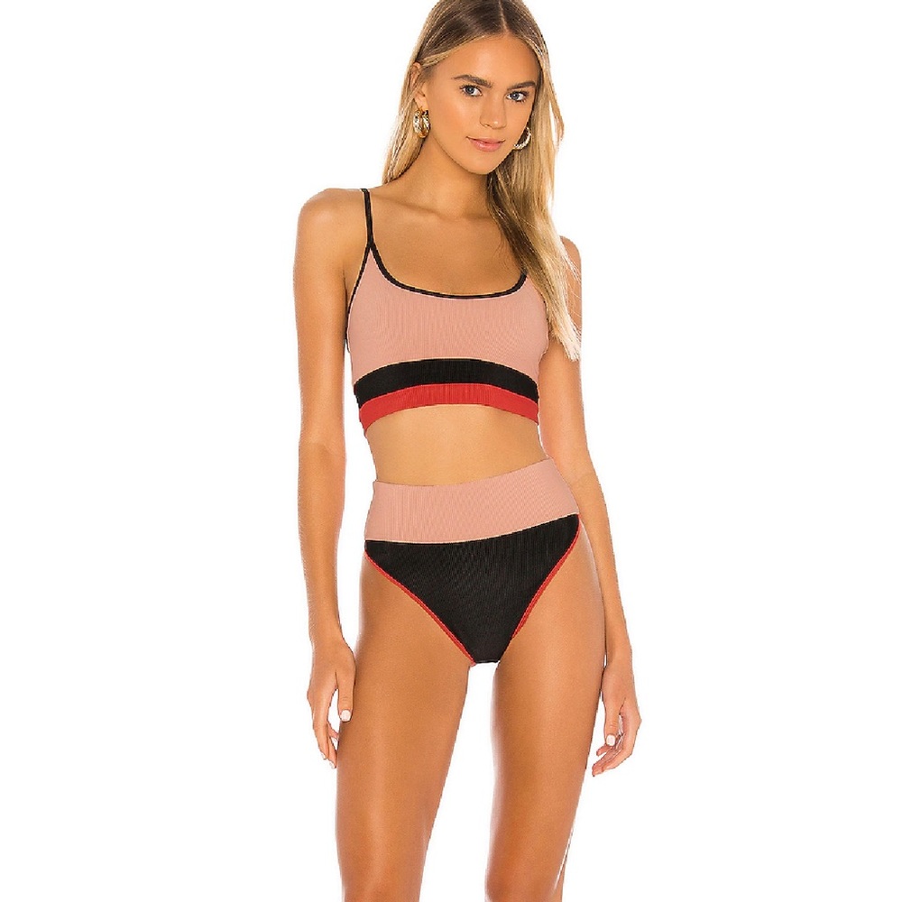 Beach Riot Emmy Bottom Baby Pink + Love Red